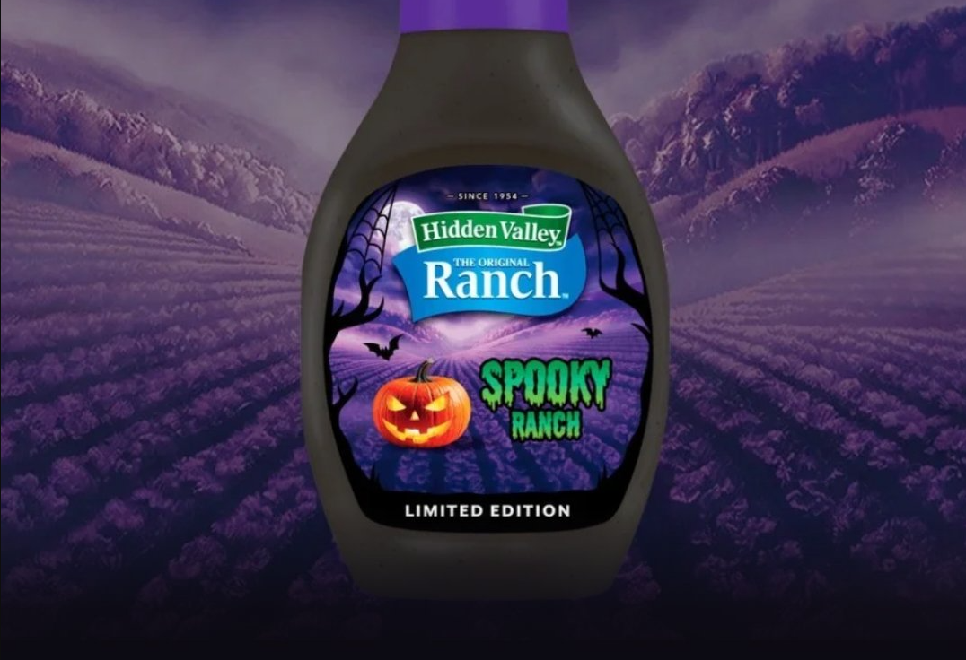 Hidden Valley Turns Ranch Dressing Black for Halloween, and the Bottle Glows in the Dark