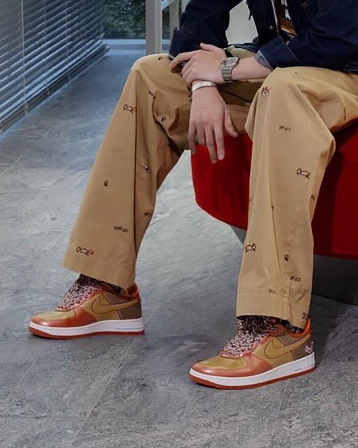 NIGO and J-hope Turn a Nike Air Force 1 Into a Sunrise, and Skip the Swoosh — photo 1