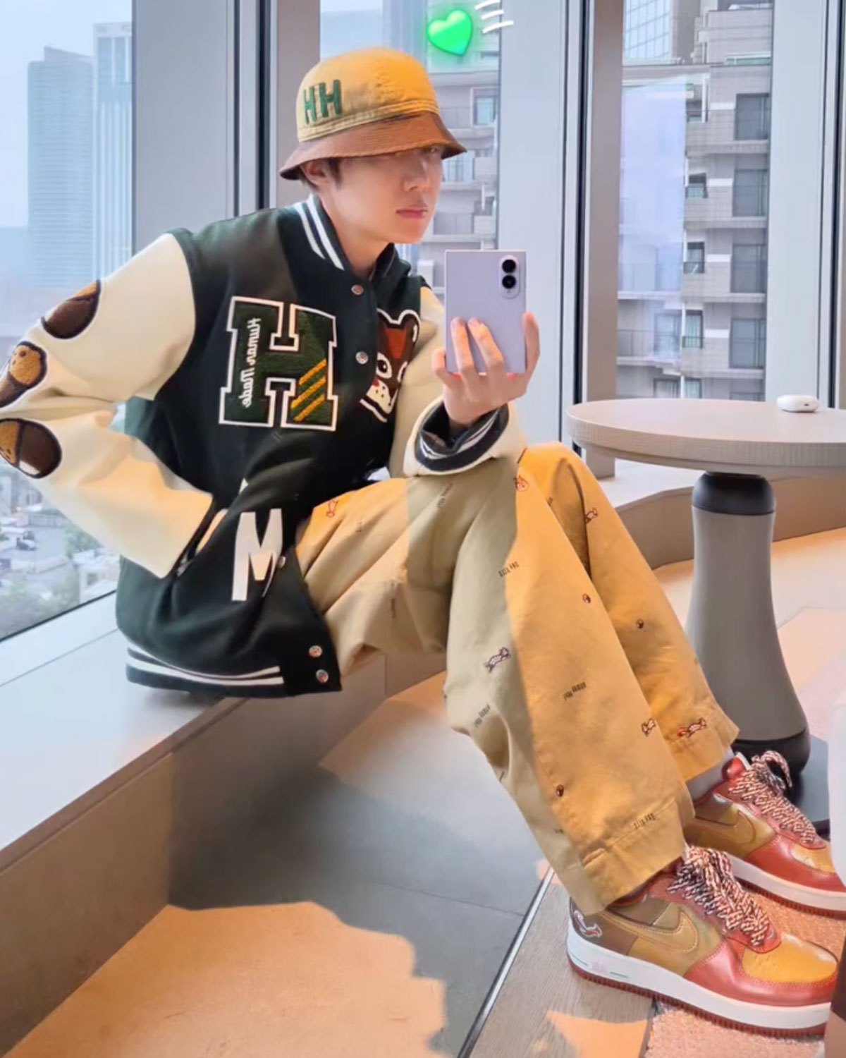 NIGO and J-hope Turn a Nike Air Force 1 Into a Sunrise, and Skip the Swoosh — photo 4